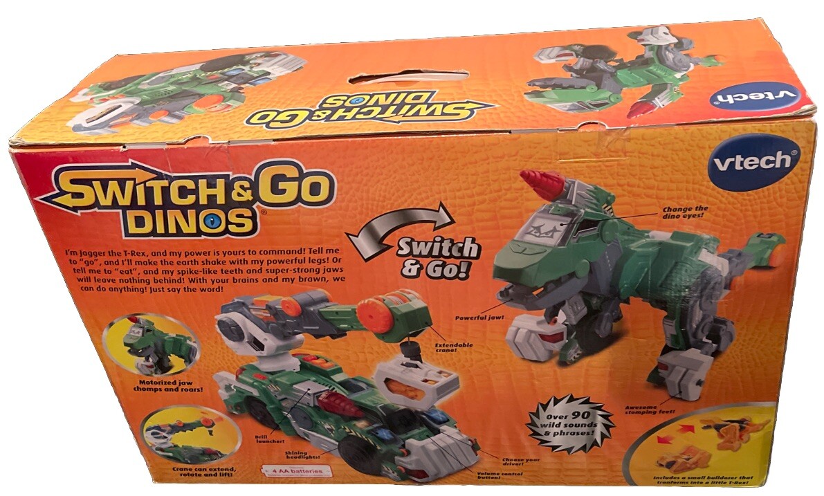 VTech Switch & Go Dinos Jagger The T-rex Green Dinosaur 20 Voice