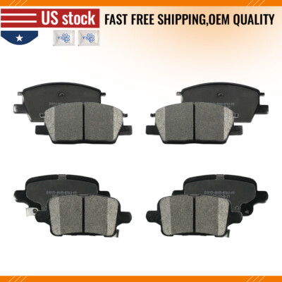 Front And Rear Ceramic Brake Pads for GMC Terrain Chevrolet Malibu Equinox