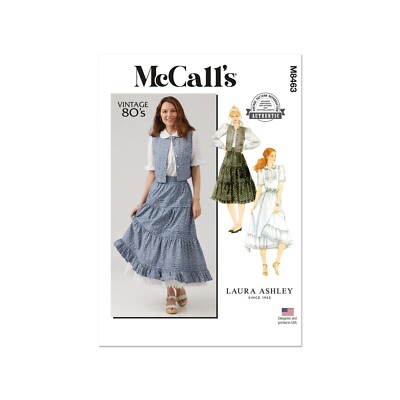 McCalls Schnittmuster M8463 - Kombination - Vintage 80's - Rock, Bluse und Weste