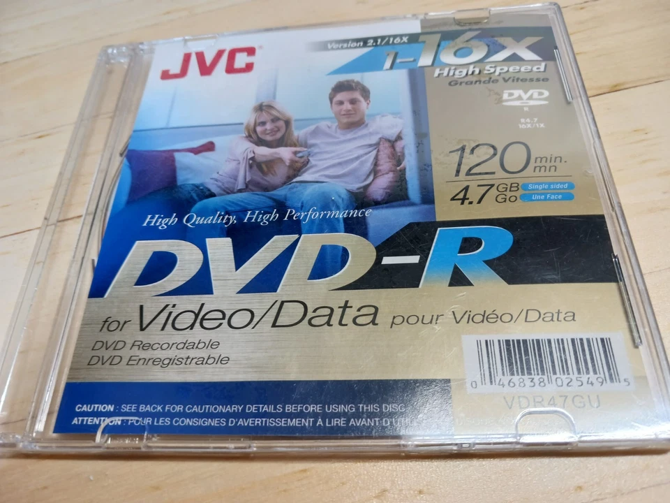 JVC DV-Rs 16X High Speed, 120 Min., 4.7 GB Sealed - Image 3 of 4