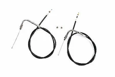 31" Black Throttle and Idle Cable Set for Harley Davidson by V-Twin