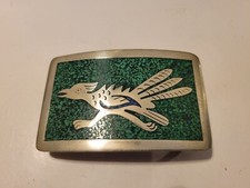 Vintage Roadrunner Belt Buckle Made In Mexico 3 1/2 inch L Pre-owned