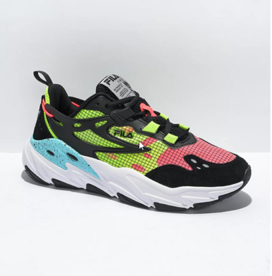 Fila White and Black Sneakers with Neon Highlights Fila | Shoes | Fila White And Black Athletic Shoes With Neon  main image 2