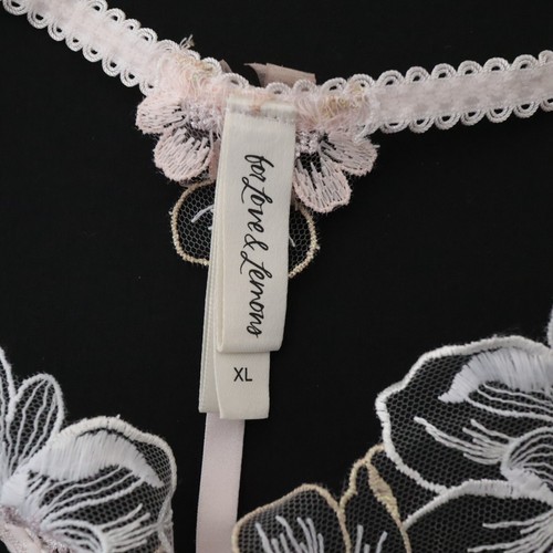 NEW For Love & Lemons VS Mae Pink Girly Lace G String Thong Panty XL XLARGE - Picture 4 of 8