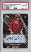 2024 Topps Chrome Black Baseball Nolan Schanuel Base RC Auto PSA 10 POP 3