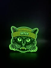DUTCH Bros BROTHERS Coffee HALLOWEEN Cat GLOW In DARK STICKER October NEW
