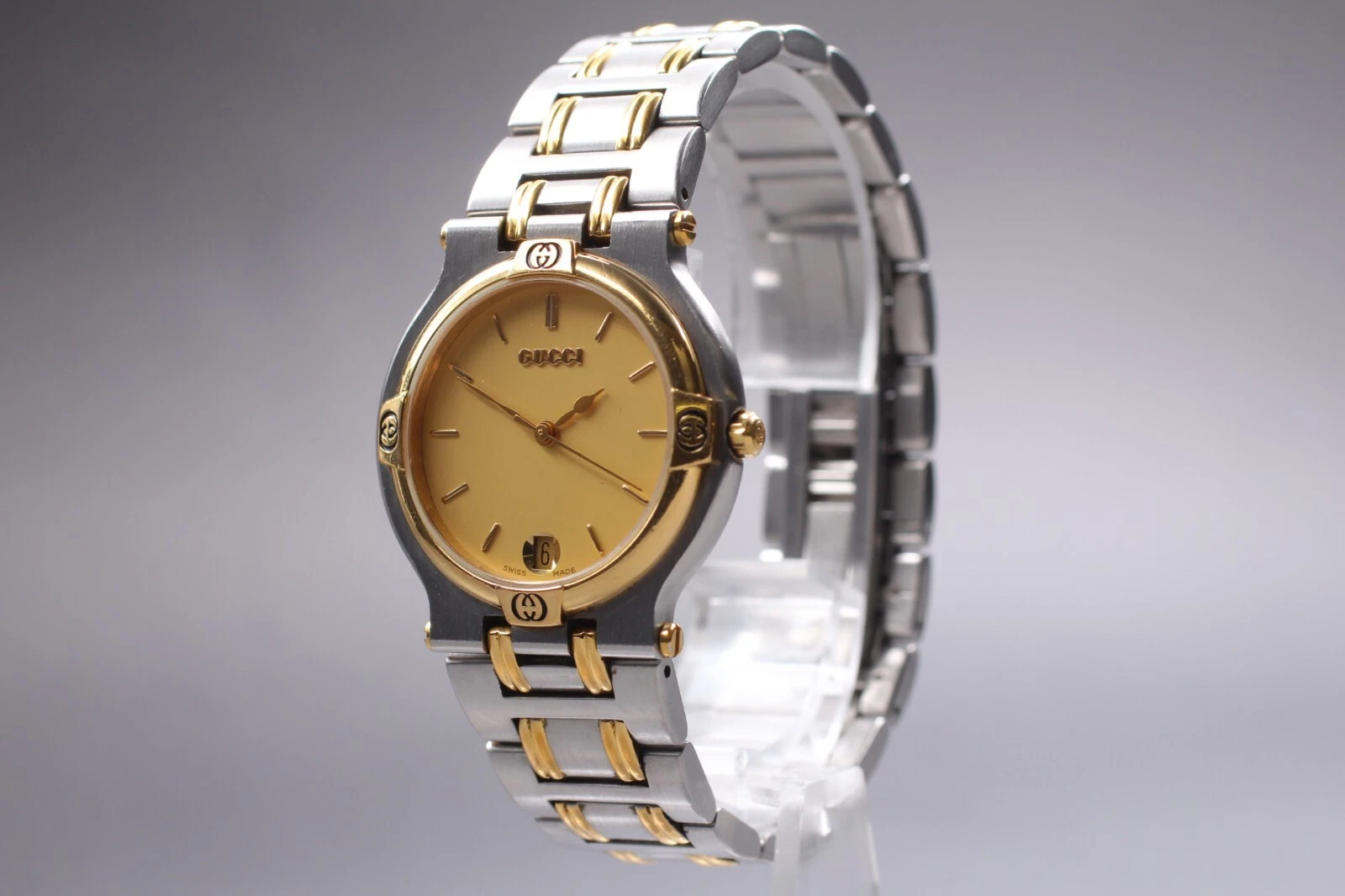 Montre pour homme à quartz à cadran doré GUCCI 9000 M * presque comme neuve *