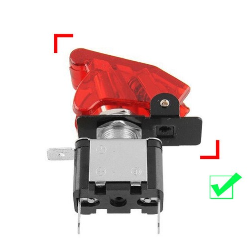 Car DC 12V 20A Racing Vehicle ON/OFF Light Rocker Toggle Switch Cover Universal - Picture 4 of 11