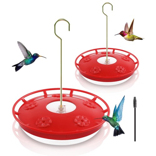 FEED GARDEN 2 Pack 16 OZ Hummingbird Feeders for Outdoor 5 Feeder Ports Ant B...