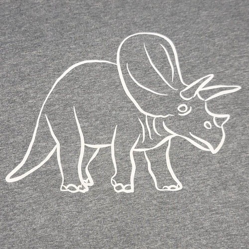 Cardin McCoy gray tshirt Dinosaur sketch graphic on front - Size M - Picture 3 of 9