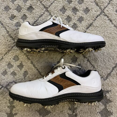 FootJoy Contour Series 54130 White Brown Golf Shoes Mens Size 13 | eBay