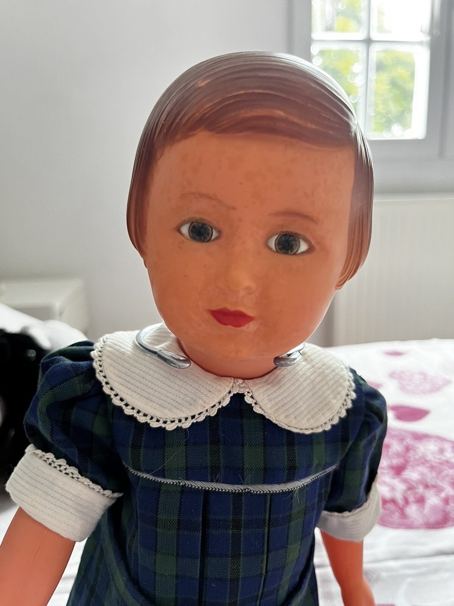 Poupée ancienne Françoise SNF 39 Modes & Travaux, en robe ki