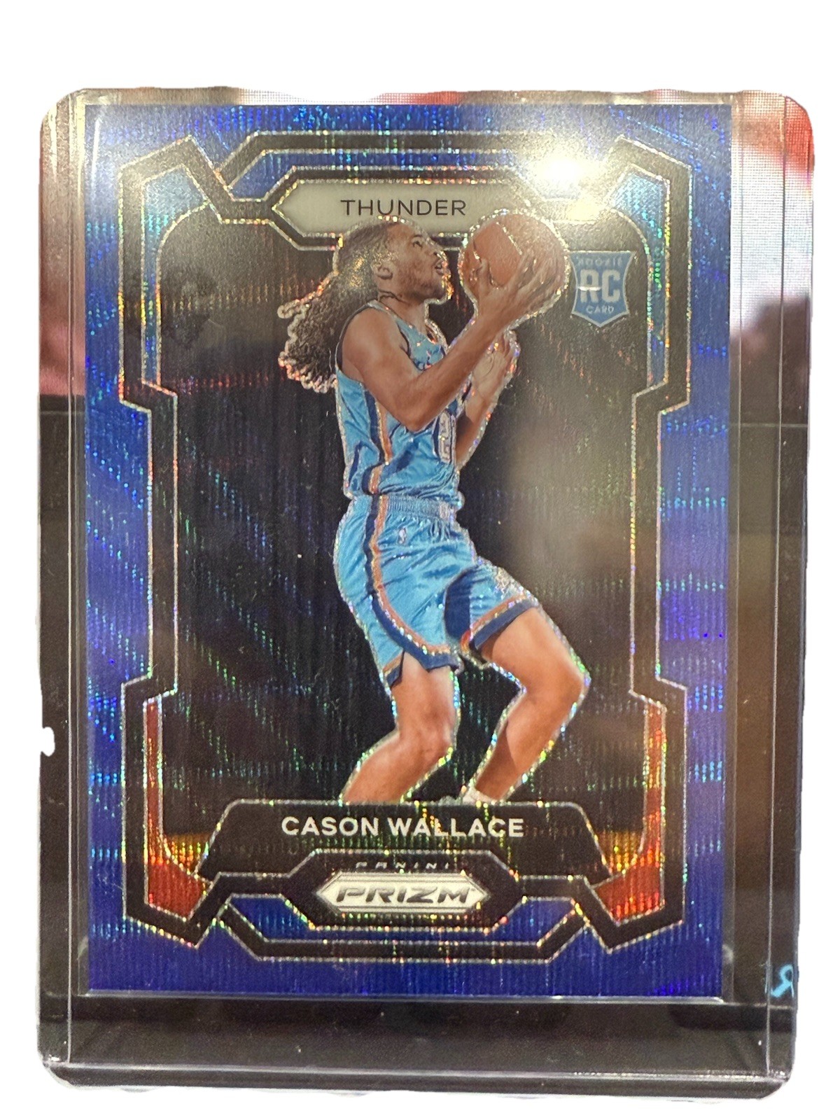 2023-24 Panini Prizm - Cason Wallace #139 Blue Wave Prizm (RC)