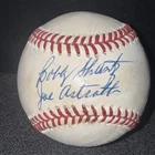 Bobby Shantz & Joe Astroth Dual Autographed Signed OAL Baseball A”s Battery