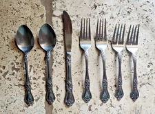 Rogers Precious Rose Stainless replacement knife, 4 forks, 2 spoons