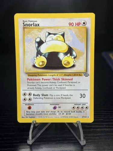 Pokemon Card - Snorlax 27/64 Jungle - Non Holo - MP