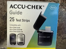 Accu-Chek Guide Test Strips for Diabetic Blood Glucose Testing (Pack of 25)