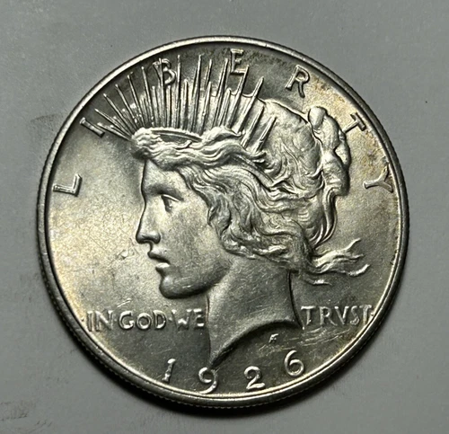 1926 D  PEACE DOLLAR BU DETAIL