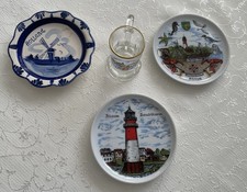 Sammler Teller Porzellan mit einem kleinen Glas