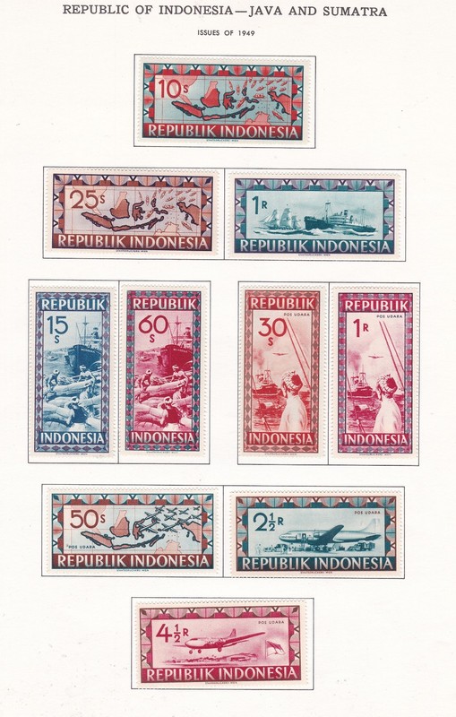INDONESIA  ( Vienna ) ^^^^^^1949   x10   hinged  AIRPOSTS   @ x xdco 1259indfo69