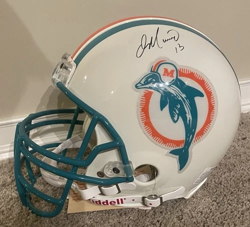 Dan Marino Full Size Signed Helmet Upper Deck Authentic Riddell Miami Dolphins