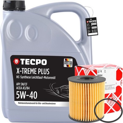 FEBI BILSTEIN ÖLFILTER + 5 LITER 5W-40 X-TREME PLUS MOTORÖL API ACEA A3 B4 5W40 