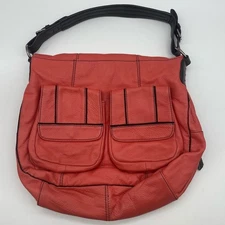 orYANY Leather Large Fold-Over Flap Front KATIE Hobo Shoulder Bag