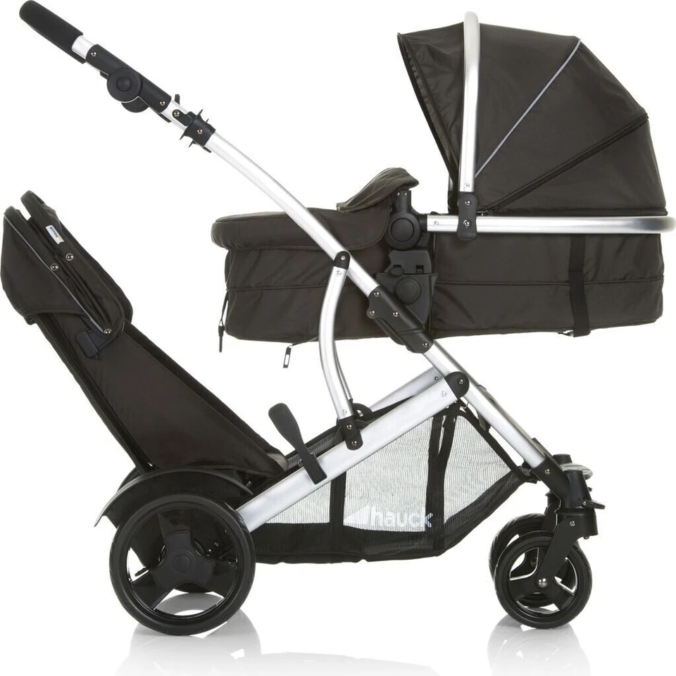 Hauck Duett 2 Zwillingskinderwagen, Doppelsitz für 2 Kinder, umkehrbarer Sitz, - Bild 3 von 4