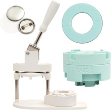 , Button Press Kit, Includes Button Press, Cutting Inserts, Medium Circle Die, M