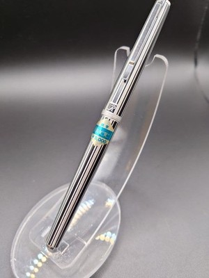 Platinum Riviere Fountain Pen 18K F Nib - Striped Resin, Vintage Edition