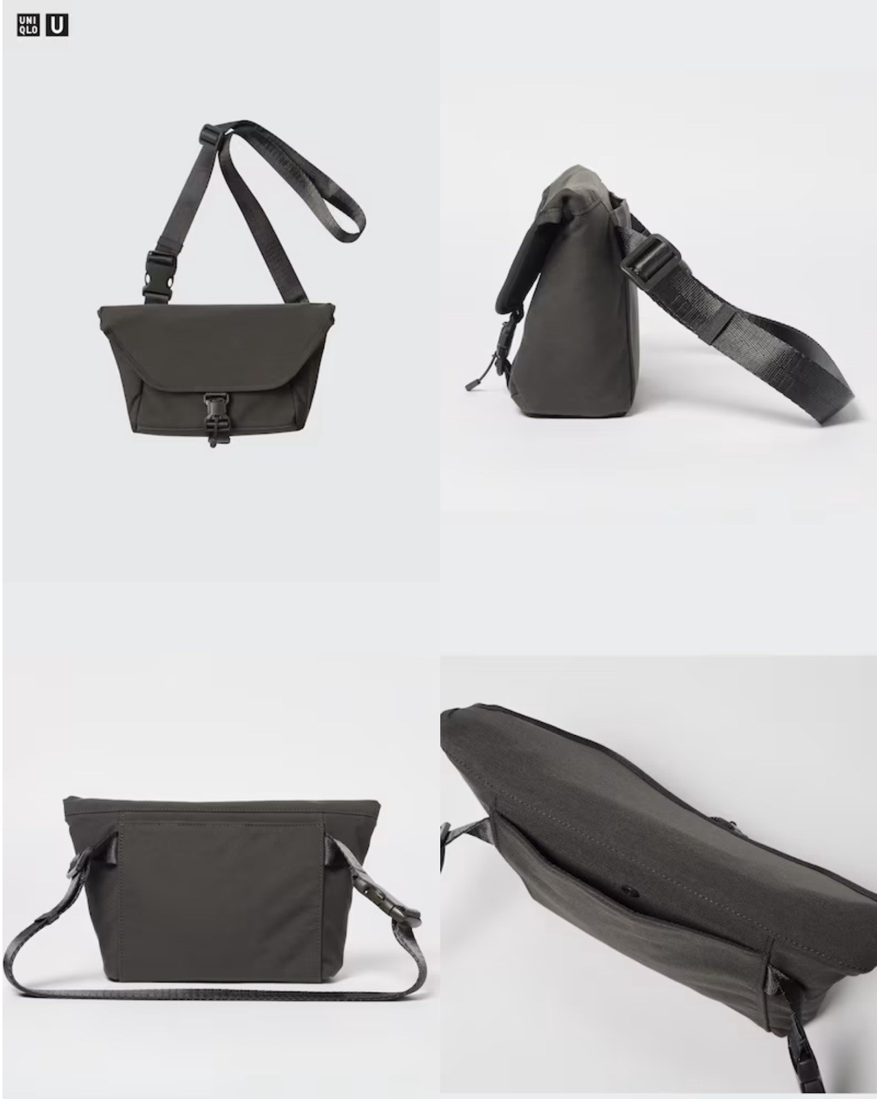 Uniqlo U Mini Messenger Shoulder Bag Black, Unisex, Christophe Lemaire thumbnail 7