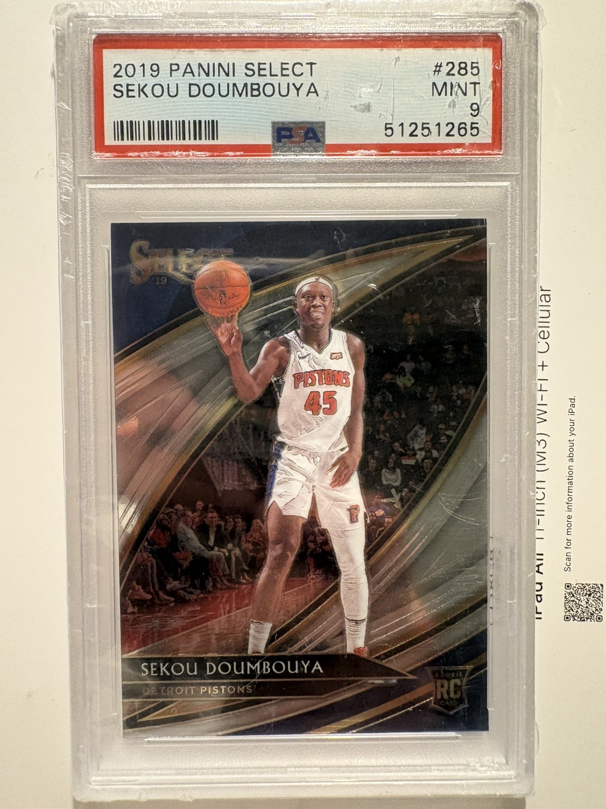 2019-20 Select Sekou Doumbouya Courtside Rookie RC #285 PSA 9