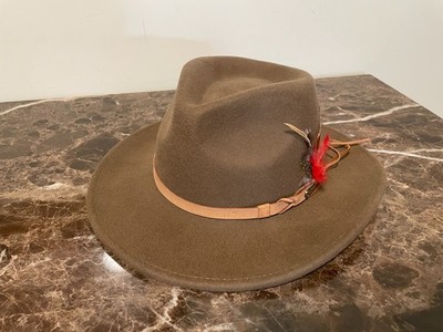 Outback Trading Company Tan Wool Tassy Crusher 1321 Randwick Hat MD Tan