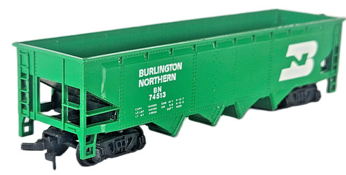 Bachmann 43-1003 Open Quad Offset Hopper Spur HO BN grüner Kohlewagen in Schachtel | Condition: Used