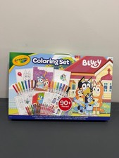 Crayola Bluey Coloring Set 90 Pieces Markers Crayons Kids Art New Sealed Gift