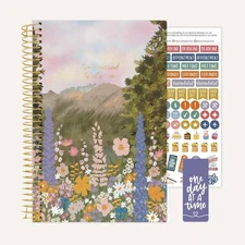 bloom daily planners 2026 Soft Cover Planner, 5.5x8.25", Wildflower Mountainside
