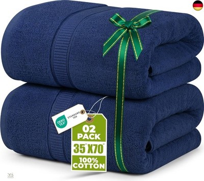 Utopia Towels - 2er Badetücher Groß aus Baumwolle mit Aufhänger, Sa