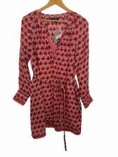 J.Crew Womens Cabana Dress in Block-Print Ramie Pink Size Small NWT