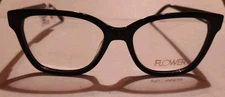 FLOWER Eyeglass Frames FLR6030 BLACK 53 17 135 NWT $88 MSRP