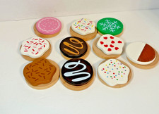 Melissa  Doug Slice and Bake Cookies Wooden Play Food Set with Toppings Pretend