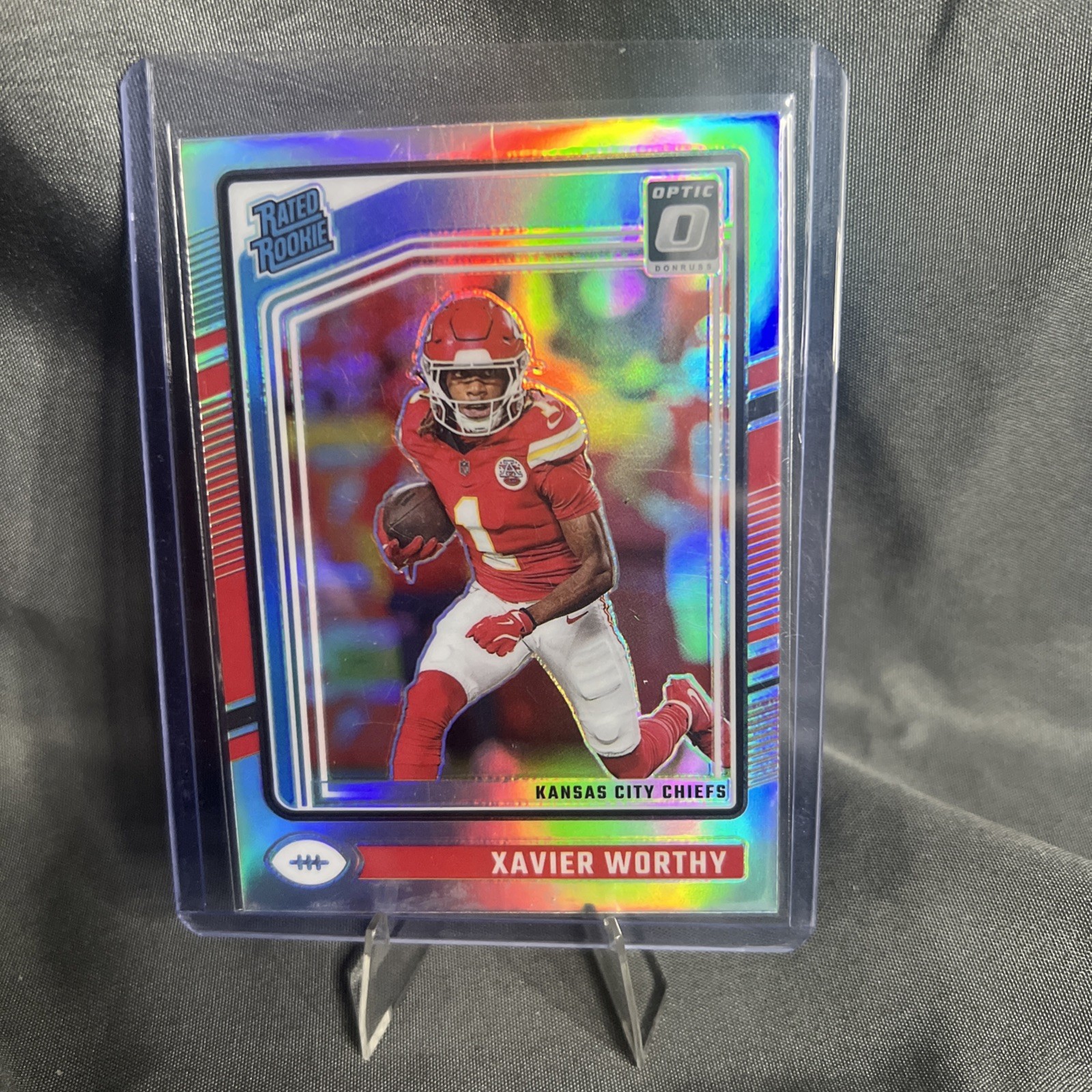 2024 Panini Donruss Optic - Rated Rookie Xavier Worthy #300 Holo Prizm (RC)