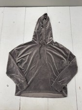 DKNY Sport Grey Fleece Pullover Athletic Hoodie Womens Size Medium