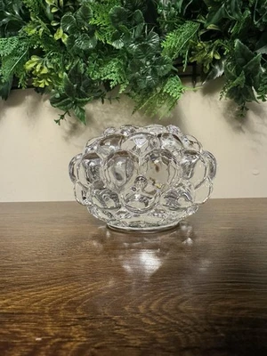 Orrefors Raspberry Votive Holder With Sticker