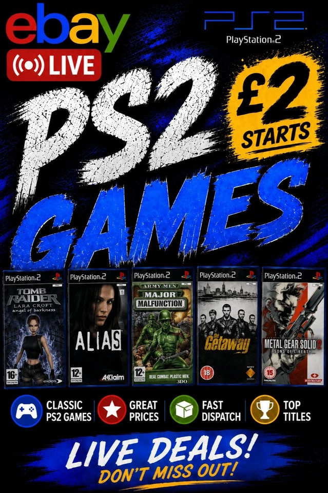 🎮 PS2 Games Live Deals | £2 Starts | Classic PlayStation Titles 🔥