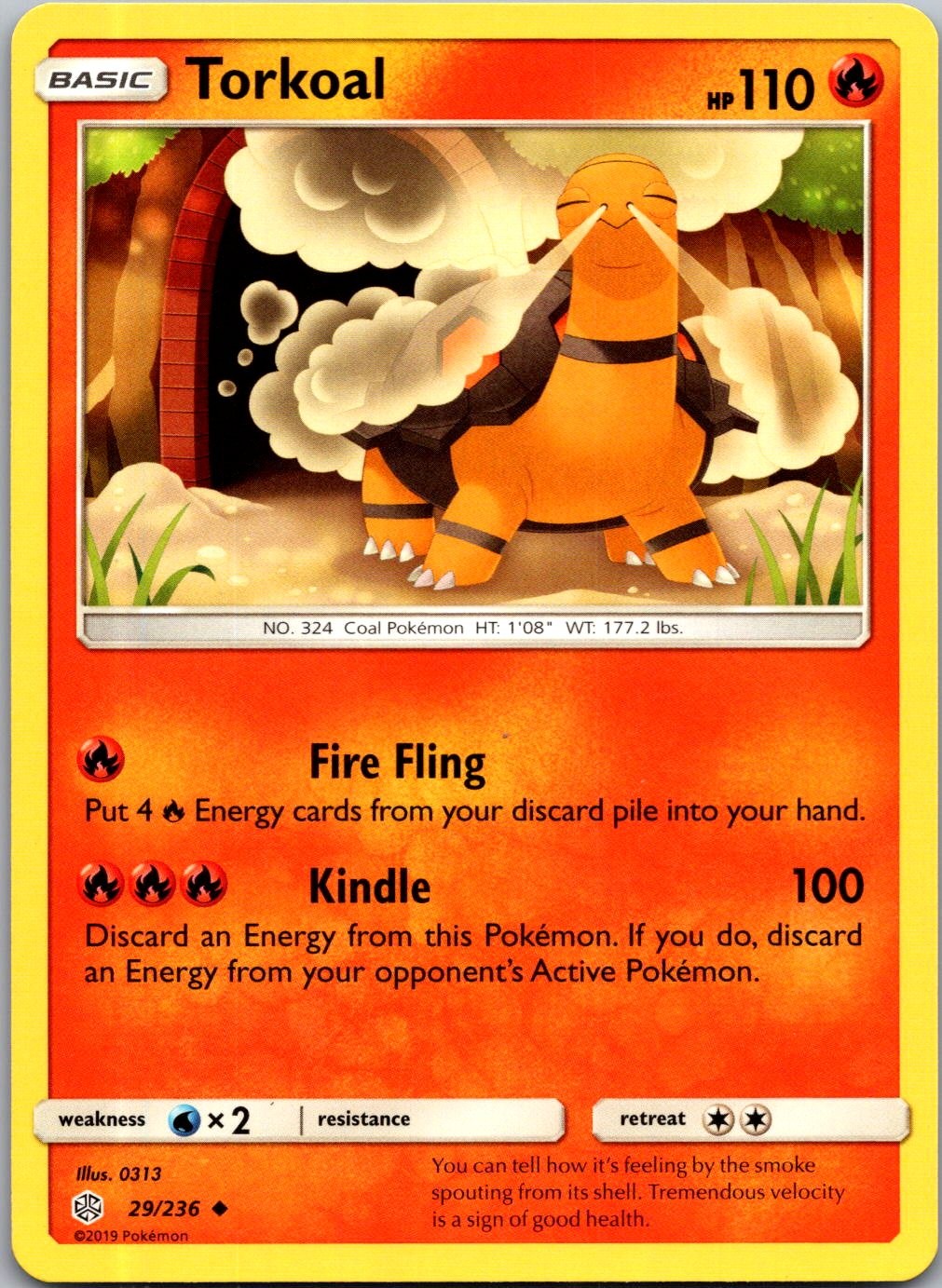 Torkoal 29/236 UC Cosmic Eclipse Pokemon Near Mint