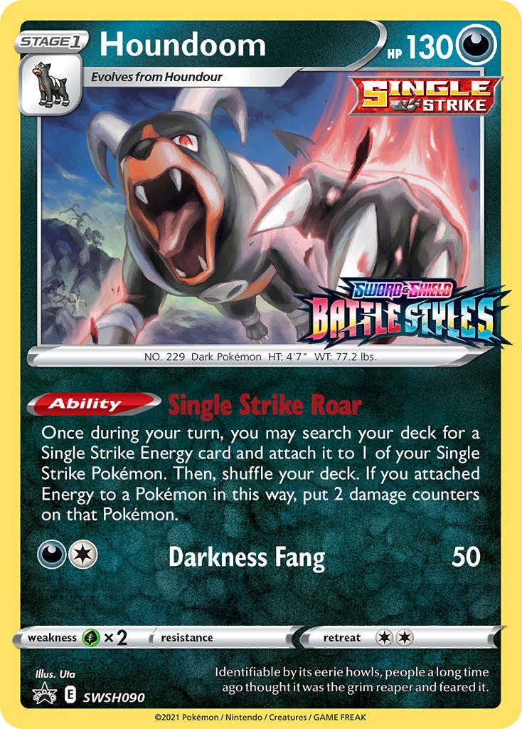 Houndoom - SWSH090 - Prerelease Promo - NM - SWSH Promo