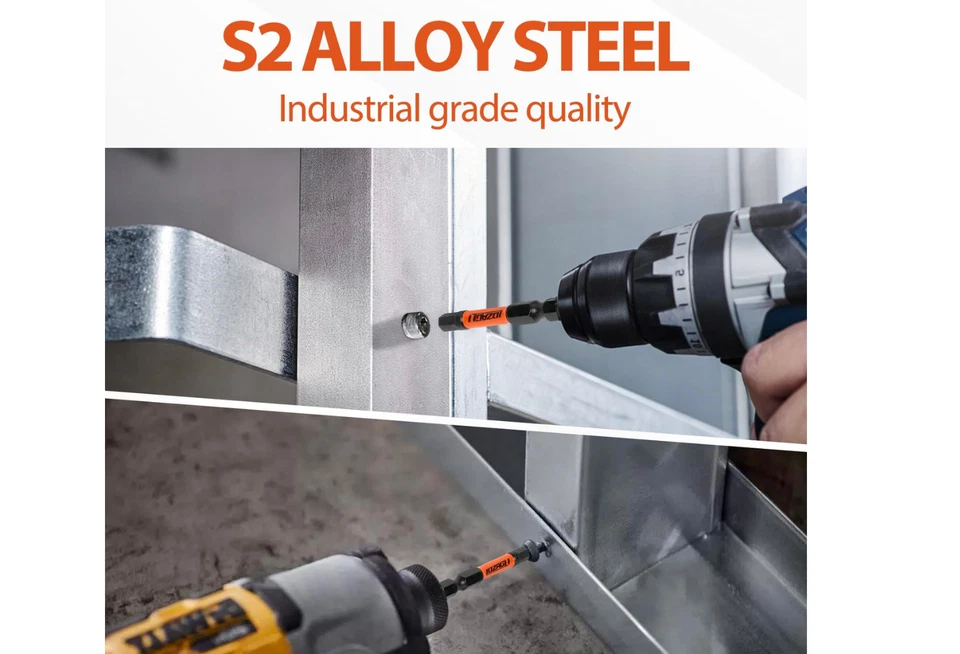 21PC S2 Steel Hex Allen Wrench Drill Bit Set 2" Magnetic with Case - Image 3 of 4