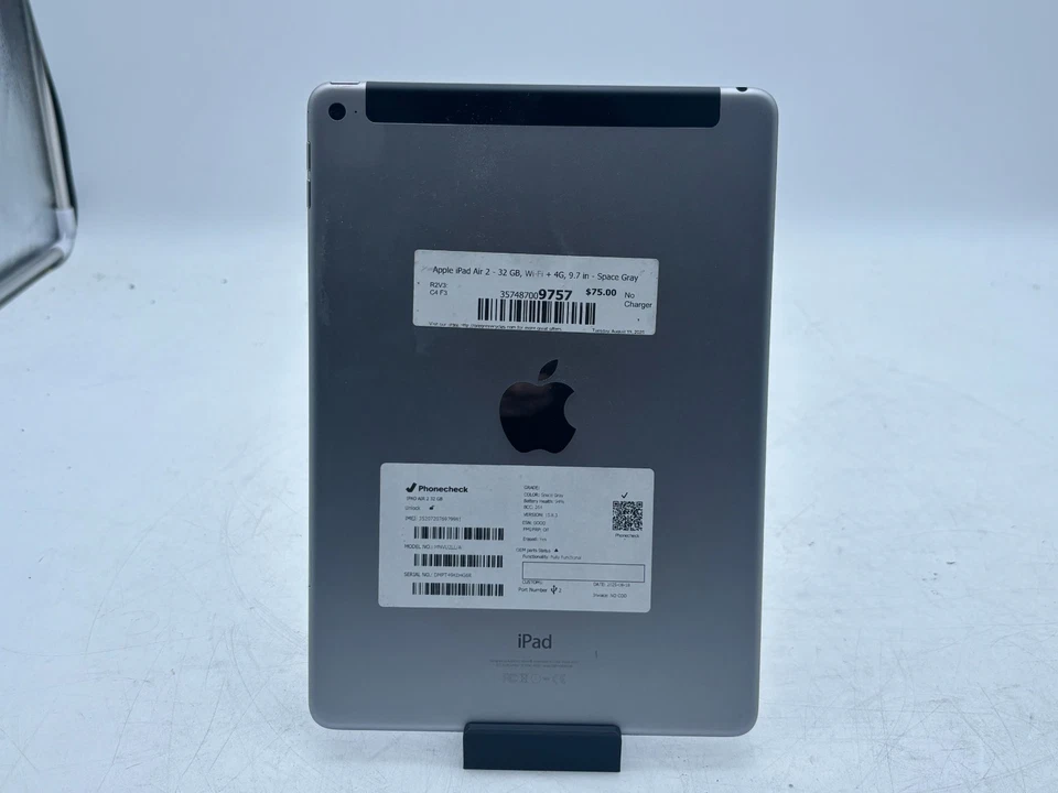 Apple iPad Air 10.2-inch (2nd Gen) Wi-Fi + Cellular 32GB Space Gray Fully Tested - Image 3 of 3