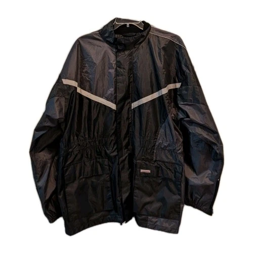 Arlen Ness EASYRIDERS Motorcycle MOTO Full Zip NYLON Jacket Coat XL BLACK Gray - product listing photo