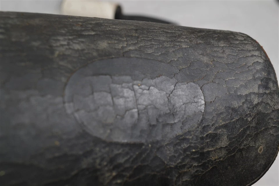 Caja Cartucho Antigua Estuche Guerra Civil EE. UU. Cuero Negro Mediados XIX Foto 4 de 4